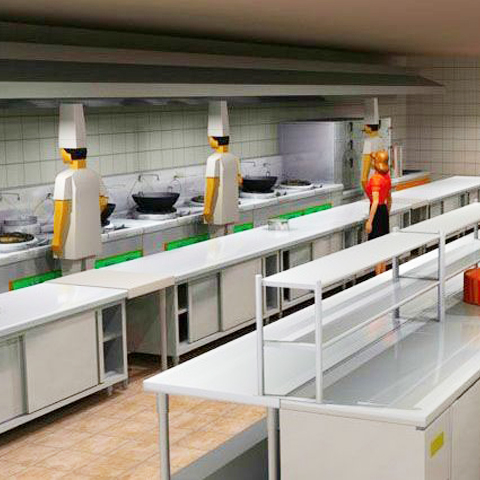酒店厨房设备3D示意图