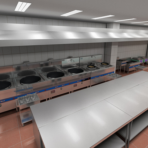 政府食堂3D效果图